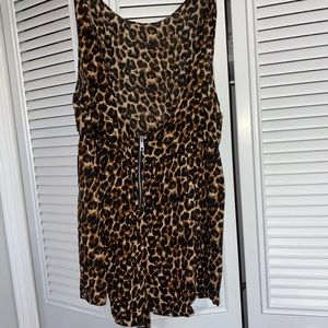 Leopard Romper with Front Tie